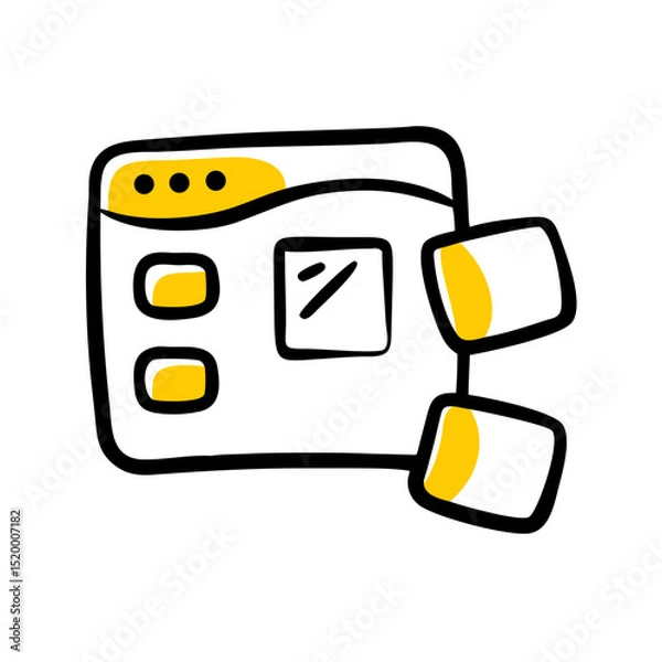 Obraz application programming interface concept illustra vector icon