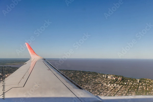Obraz Aerial view of the city of Buenos Aires from an airplane.
