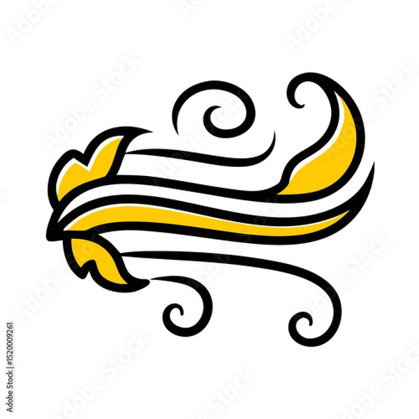 Obraz breeze vector icon