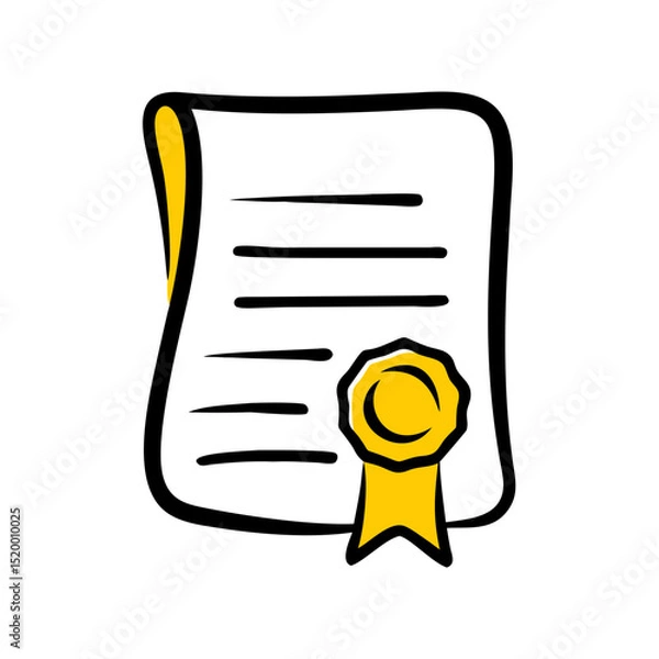 Obraz certificate vector icon