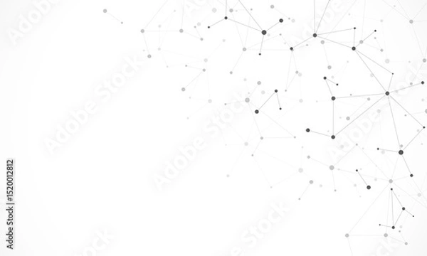 Fototapeta Molecular structure and genetic engineering, molecules DNA, neural network, scientific research. Abstract background for innovation technology, science, healthcare, and medicine