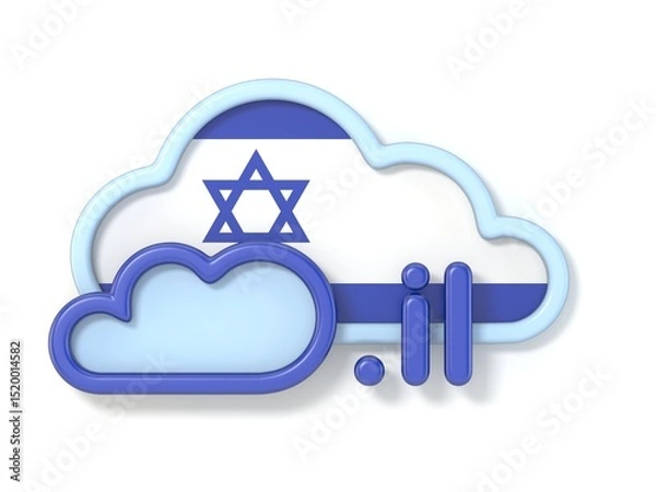Fototapeta Domain name IL 3D