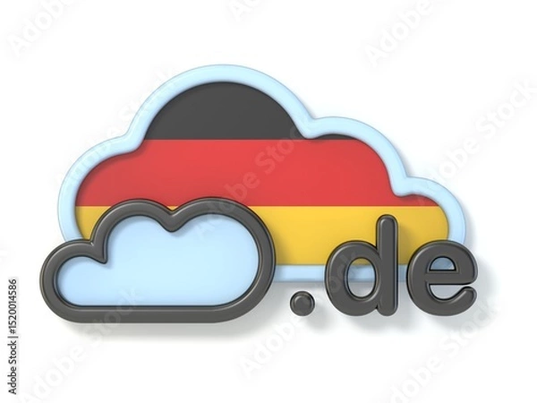 Fototapeta Domain name DE 3D