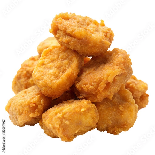 Fototapeta Chicken Nuggets Isolated on Transparent Background
