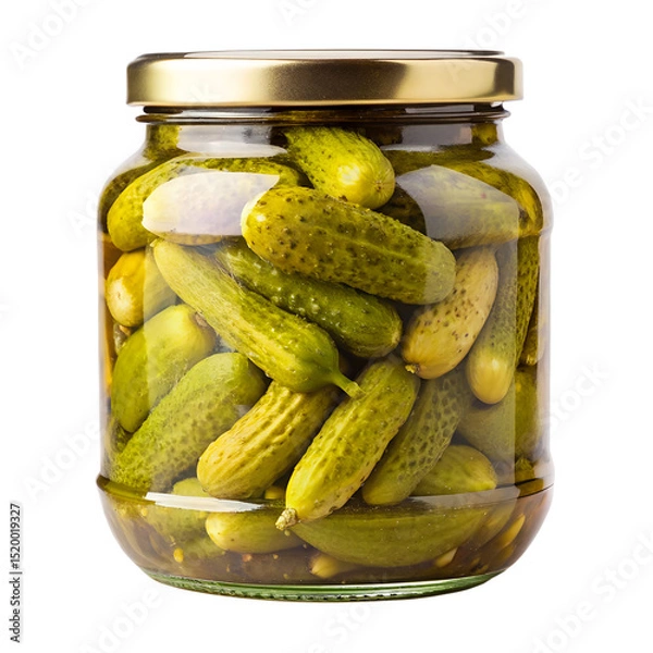 Fototapeta Jar of Pickles Isolated on Transparent Background