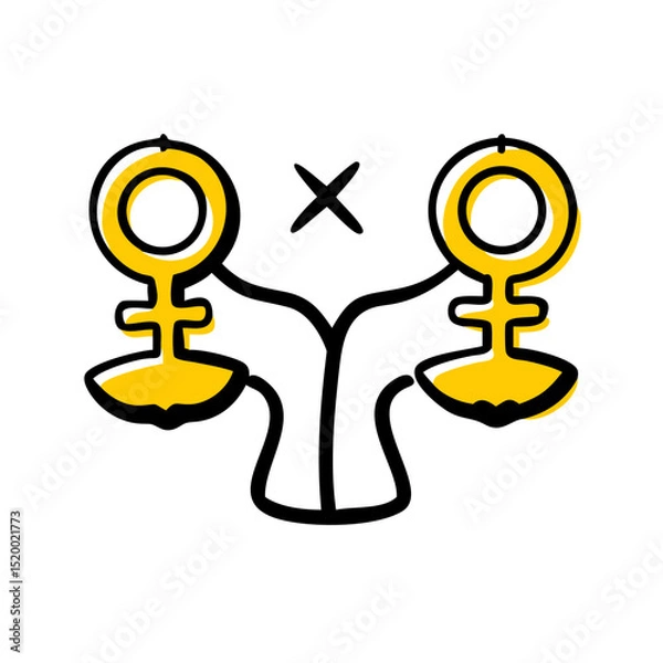 Obraz gender equality vector icon