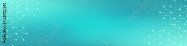 Fototapeta Abstract geometric background with hexagons shape pattern for banner or website header template