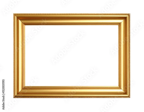 Fototapeta Goldener Rahmen isoliert auf weißen Hintergrund 