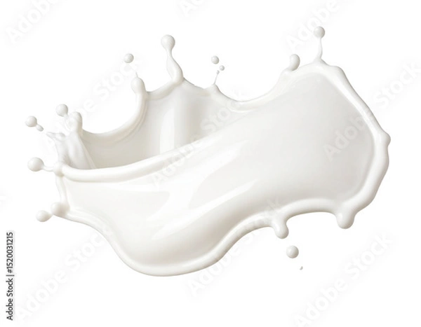 Fototapeta Milch splash isoliert auf weißen Hintergrund