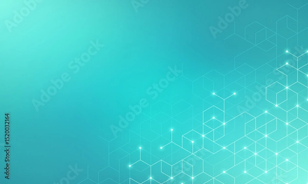 Fototapeta Abstract background with simple geometric figures and dots. Graphic design element and polygonal shape pattern