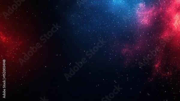 Fototapeta Cosmic nebulae in red and blue
