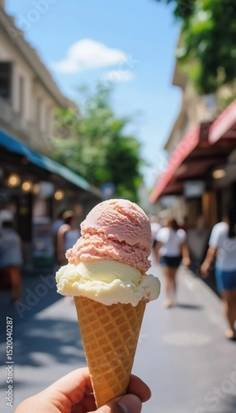 Fototapeta Summer Ice Cream on the Go