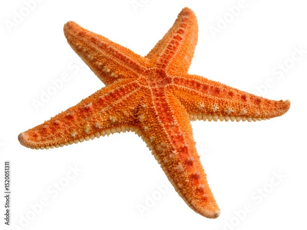 Fototapeta Close-Up of Orange Starfish Isolated on transparent background, Isolated Png file, Cut-out, Isolate Png, No Background, Isolated object