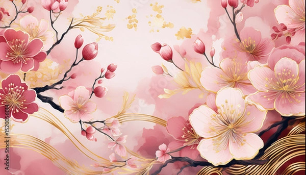 Fototapeta Modern Floral Pattern – Colorful Abstract Flowers in Seamless Vector Style