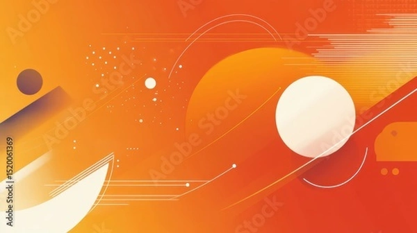Fototapeta Warm abstract design shapes