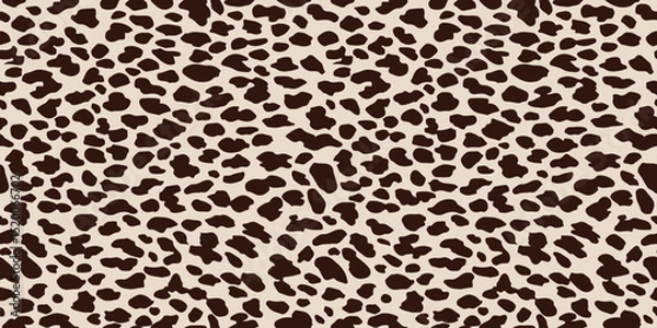 Obraz Seamless Abstract Leopard Pattern with Brown Spots on Beige Background