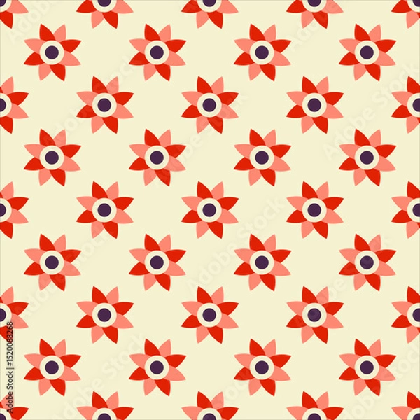 Fototapeta Retro Seamless Pattern. Vector illustration.