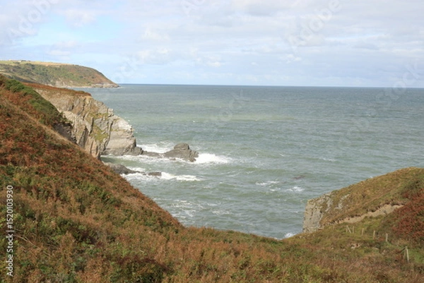 Fototapeta Wales coastline in the summertime