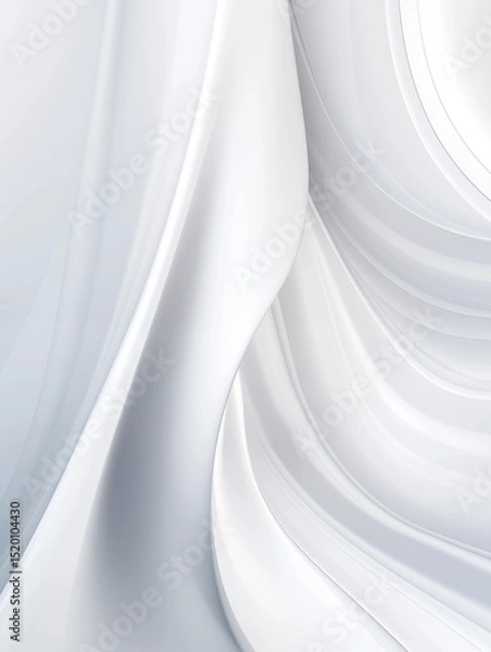 Fototapeta Smooth Wavy Layers in Monochrome Design