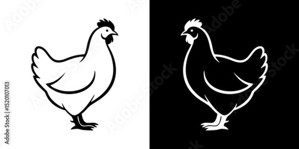 Fototapeta chicken logo