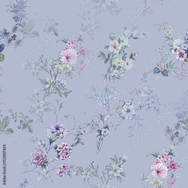 Obraz Modern floral repeat pattern with abstract style flowers
