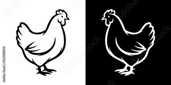 Fototapeta chicken logo