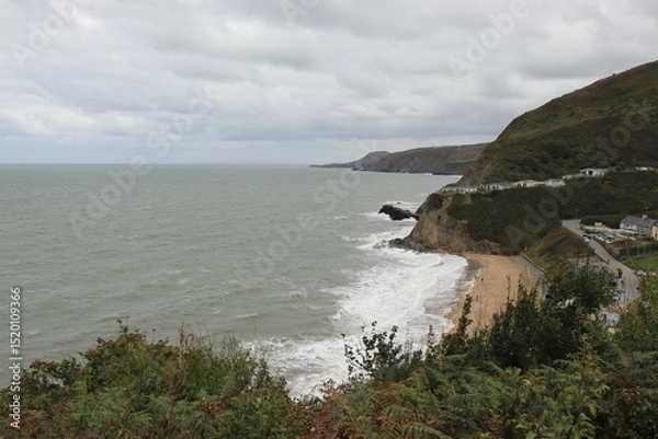 Fototapeta Wales coastline in the summertime