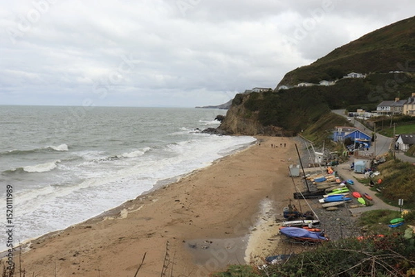 Fototapeta Wales coastline in the summertime