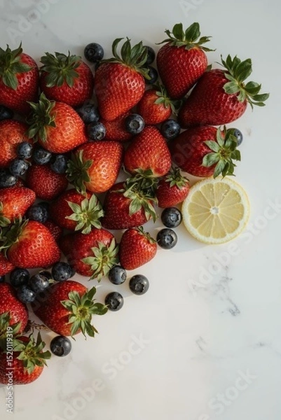 Obraz Fresh berries on a counter