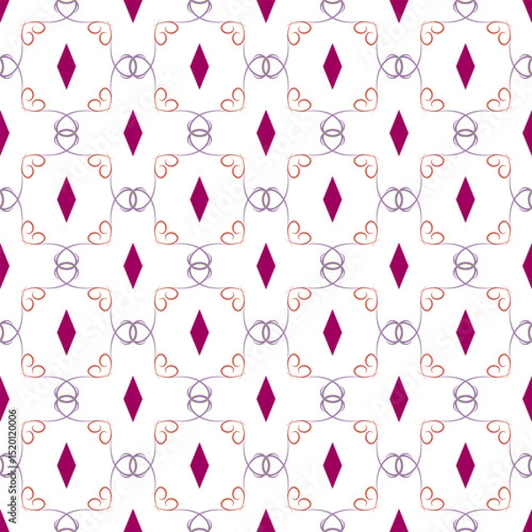 Fototapeta Abstract square with wave line seamless pattern