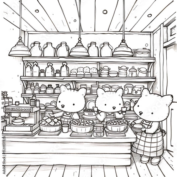 Obraz coloring book bakery