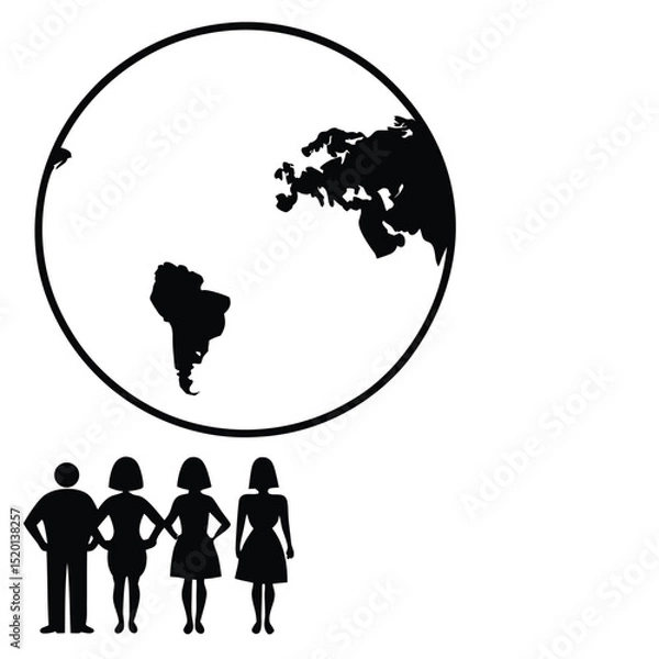Fototapeta Global Family Unity A Symbol of Worldwide Connection and Shared Humanity