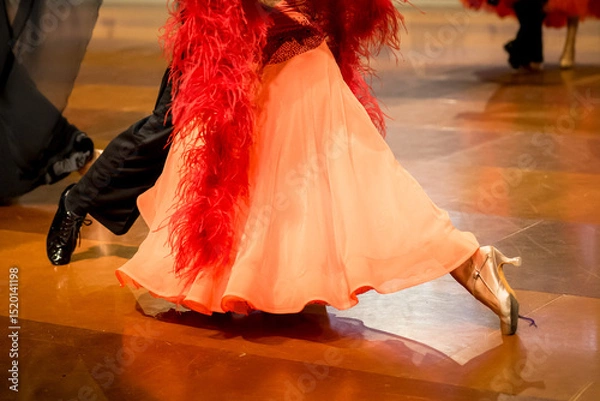 Fototapeta couple dancing standard dance