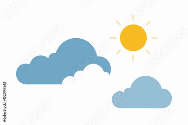 Fototapeta sun and clouds