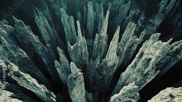 Fototapeta Jagged spires creating a labyrinth of stone and forest in the heart of Zhangjiajie