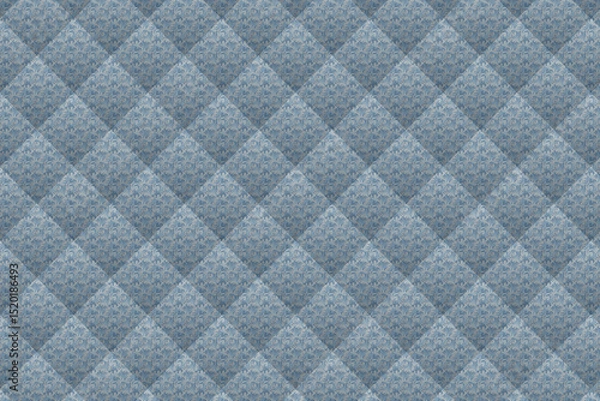 Obraz Elegant Light Blue Quilted Fabric with Damask Pattern