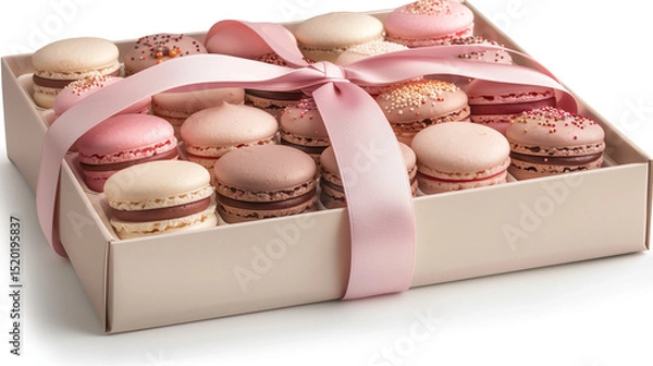 Obraz colorful macaroons in a box