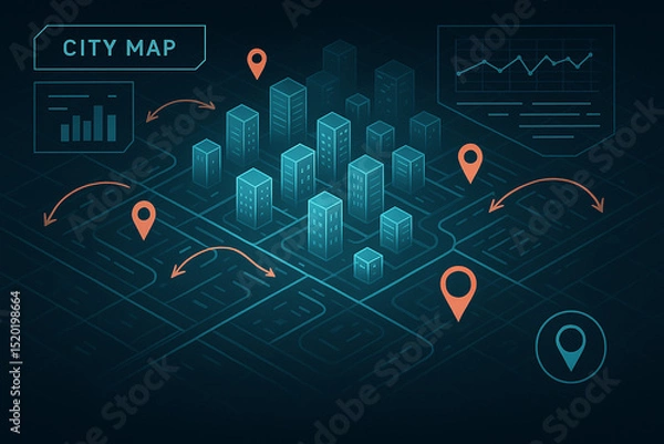 Fototapeta abstract vector background with circles