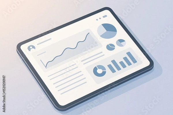 Fototapeta ui dashboard screen