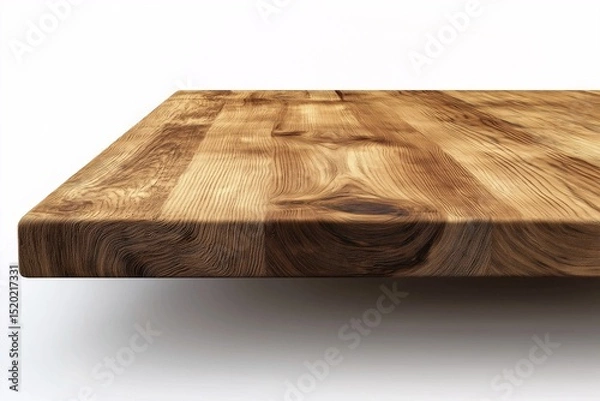 Obraz Natural Oak Wood Table. Premium Solid Surface with Unique Grain Pattern for Modern Kitchen Decor and Rustic Elegance
