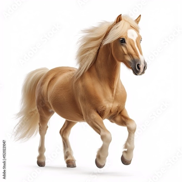 Fototapeta Realistic Brown Stallion Plastic Model. Artistic Collectible Horse Figurine in Studio Photography