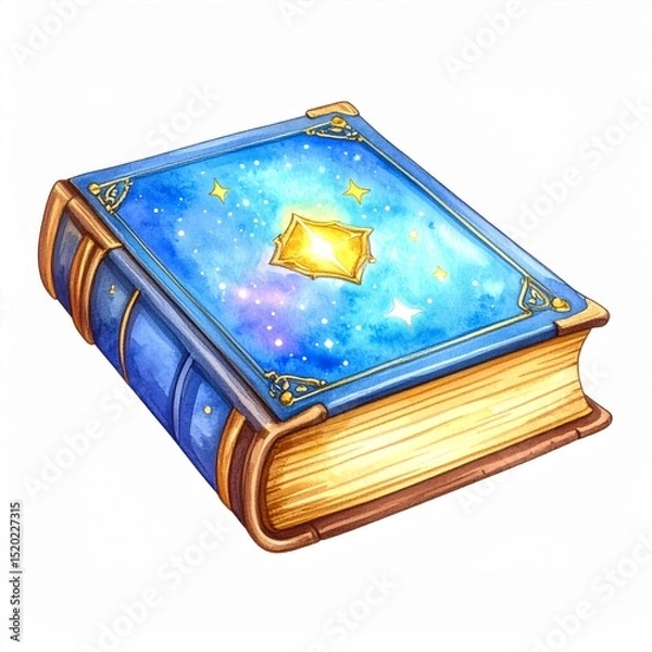 Obraz Watercolor Book with Celestial Design