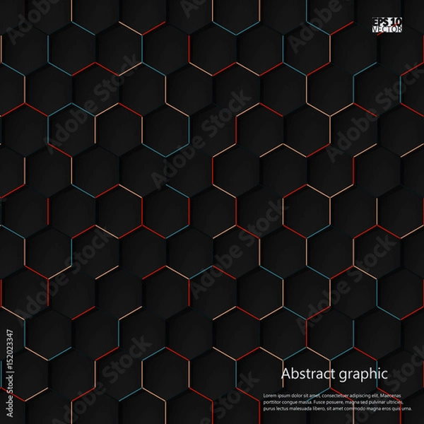 Obraz Graphic illustration with geometric pattern. Eps10 Vector illustration.