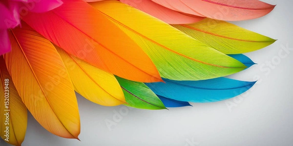 Fototapeta Close-Up of Vibrant Rainbow Parrot Feathers 