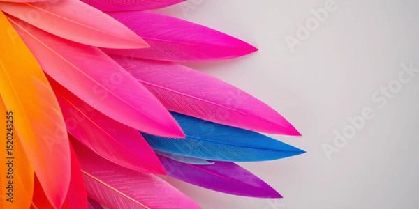 Fototapeta Close-Up of Vibrant Rainbow Parrot Feathers 