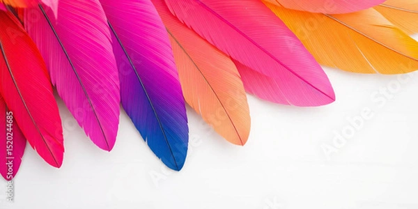 Fototapeta Close-Up of Vibrant Rainbow Parrot Feathers 