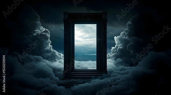 Fototapeta Dark Portal Through Cloudscape