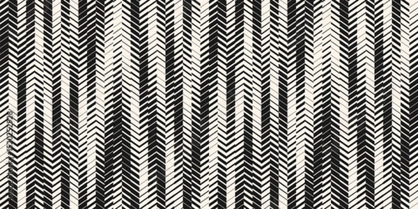Fototapeta Abstract vector geometric seamless pattern with fading lines, stripes, tracks, halftone stripes. Extreme sport style illustration, urban art. Trendy black and white texture. Urban pattern. Geo design