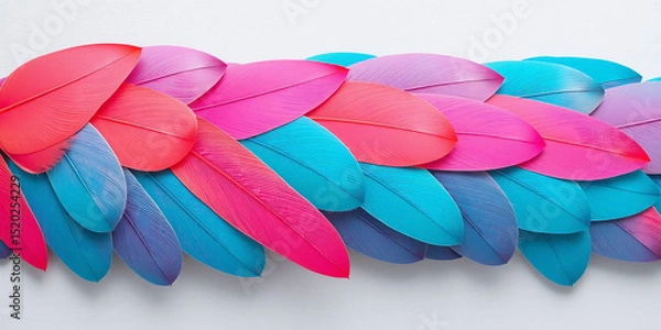Fototapeta Close-Up of Vibrant Rainbow Parrot Feathers 
