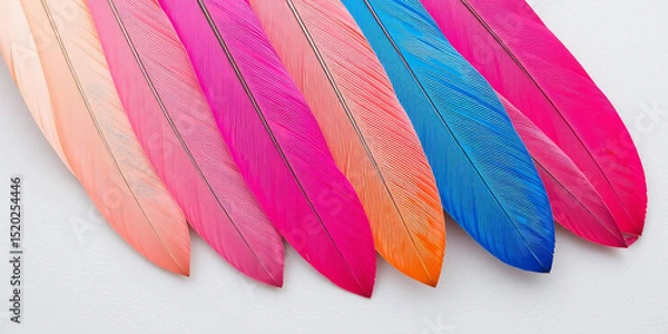 Fototapeta Close-Up of Vibrant Rainbow Parrot Feathers 